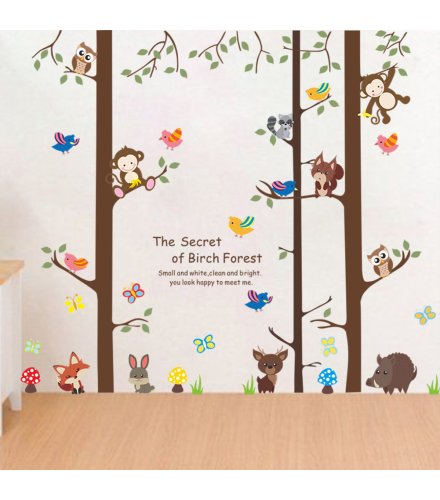 WST074 - Hot owl animal forest Wall Sticker